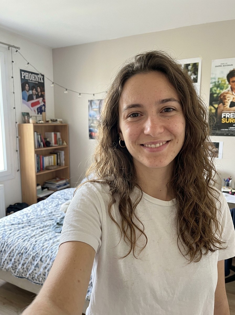 Selfie d'origine pris au téléphone